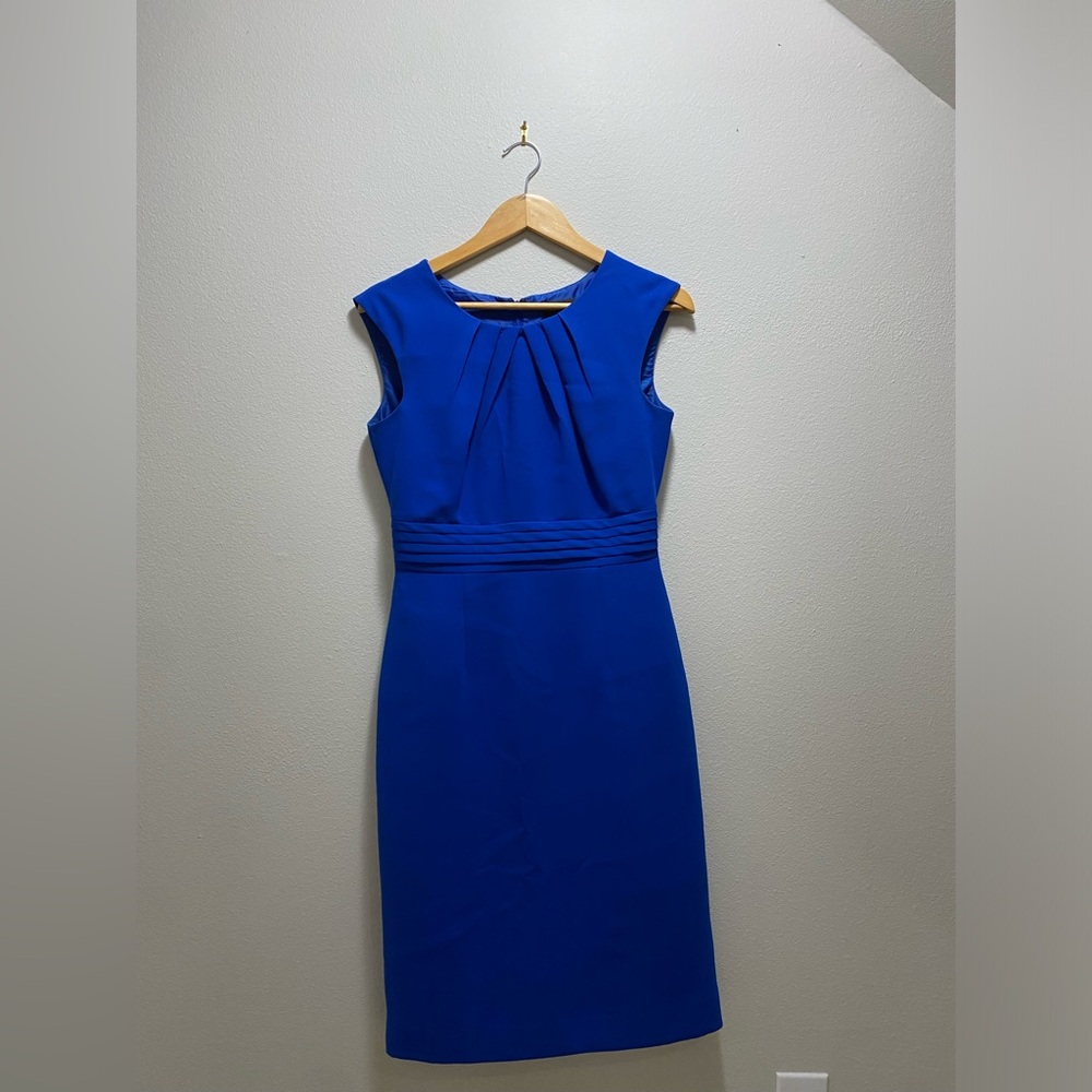 Tahari Arthur St. Levine Vibrant Cobalt Blue Dress